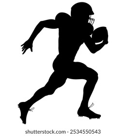silhouette of a football player.