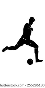 Silhouette or a Football or Soccer Player