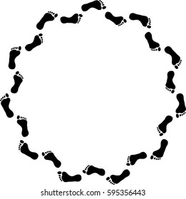 silhouette of footprints