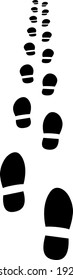 silhouette of footprints receding 