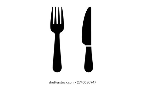 Silhouette of fork and knife