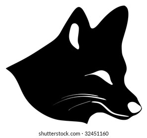 silhouette of fox