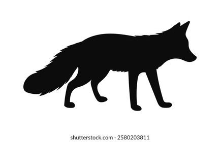 Silhouette of fox. Vector illustration