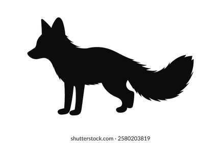 Silhouette of fox. Vector illustration