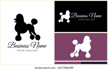 silhouette fox wolf logo template