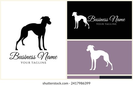 silhouette fox wolf logo template