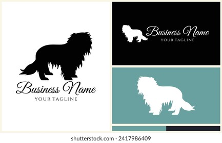 silhouette fox wolf logo template