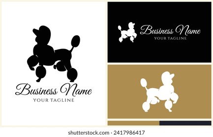 silhouette fox wolf logo template