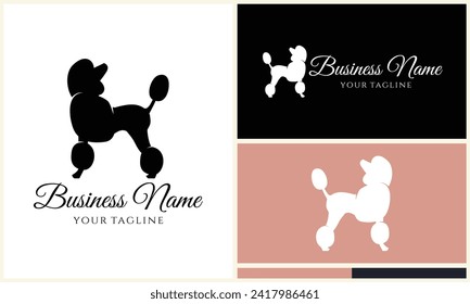 silhouette fox wolf logo template