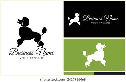 silhouette fox wolf logo template