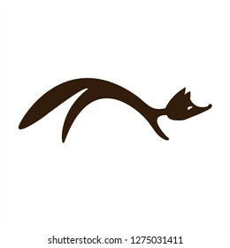 silhouette of foxes