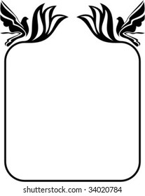 silhouette frame with birds
