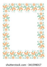 silhouette frame with butterflies