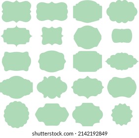 Silhouette Frame, Label Set Eps 20 Stock Illustration, Download Frame