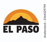 A silhouette of the Franklin Mountains behind the El Paso skyline, highlighting the city iconic architecture and mountainous backdrop