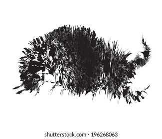 Silhouette free form shape vector like running bull on white background