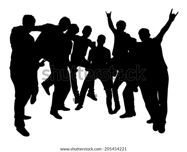 Silhouette Friends On White Background Stock Vector (Royalty Free