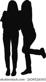 Silhouette of Friendship Day. Vector Illustration