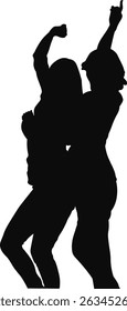 Silhouette of Friendship Day. Vector Illustration