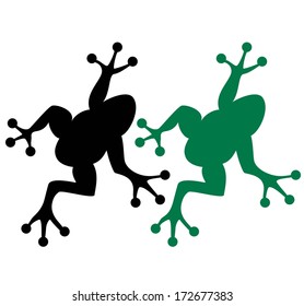 silhouette of a frog 