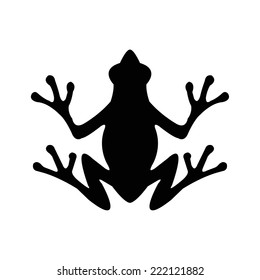 Silhouette of a frog