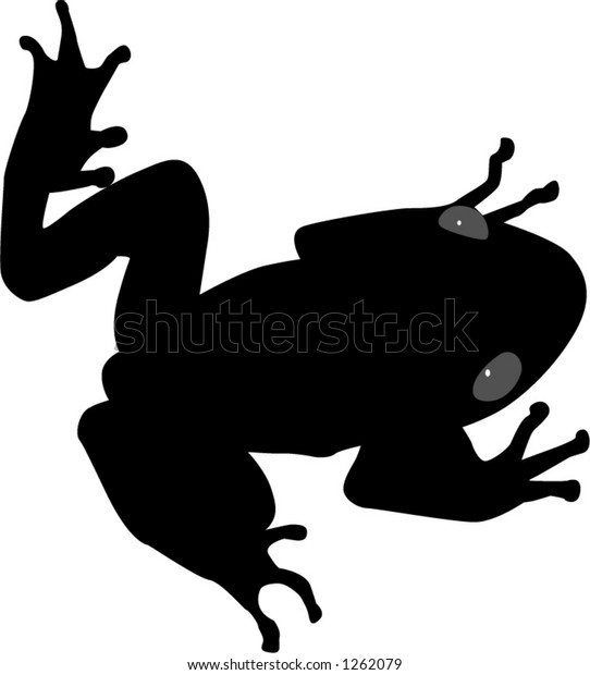 Silhouette Frog Stock Vector (Royalty Free) 1262079