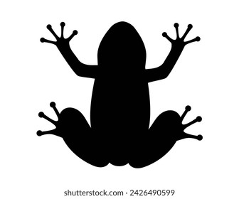 Silhouette of a Frog Top View. Graphic Resources and animal vector art