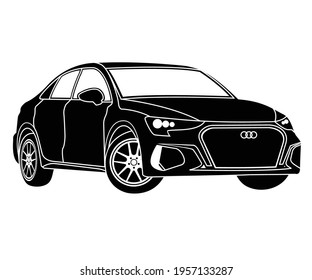 silhouette front car vector graphic