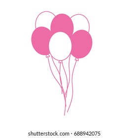 silhouette funny balloons decoration design flying