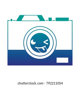 silhouette funny camera technology kawaii cartoon