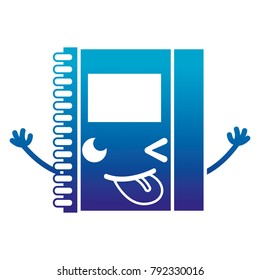 silhouette funny and cute notebook object kawaii