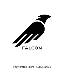 Silhouette eines Galant-Falcon-Logos, Vektorgrafik