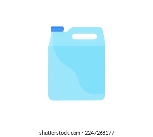 Silhouette gallon plastic bottle of drinking water logo design. Five Liter Big Plastic Liquid Canister Gallon with Handle vector design and illustration.
