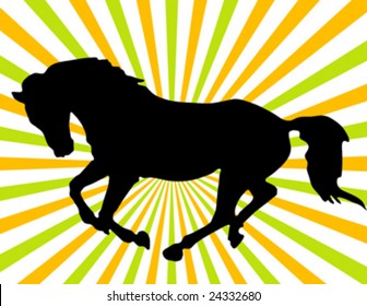 silhouette of a galloping horse