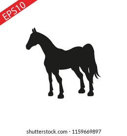 Silhouette of a galloping horse. Vector illustration..eps 10