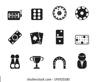 Similar Images, Stock Photos & Vectors of Silhouette gambling and ...