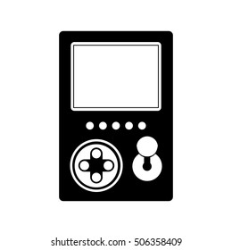 silhouette game cube remote control with screen and joystick