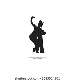 silhouette gandrung dance from indonesia