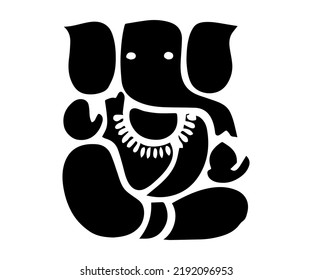 Silhouette Ganesh Vector Illustration Ganpati Vector Stock Vector ...