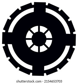silhouette gear cog machine icon
