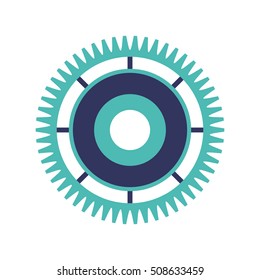 silhouette gear wheel with crown