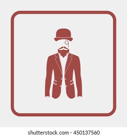 Silhouette of a gentleman.