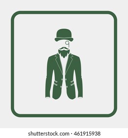 Silhouette of a gentleman.