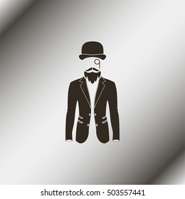 Silhouette of a gentleman.