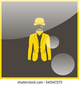 Silhouette of a gentleman.