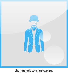 Silhouette of a gentleman.