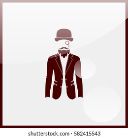 Silhouette of a gentleman.