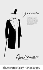 silhouette of a gentleman in a tuxedo