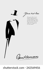 Silhouette Of A Gentleman In A Tuxedo