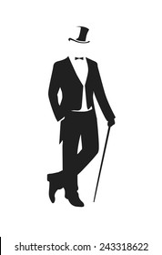 Silhouette Of A Gentleman In A Tuxedo